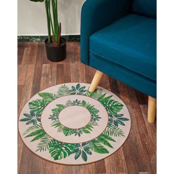 Tappeto Round Luxury Sicily Gommato Diametro 70 cm